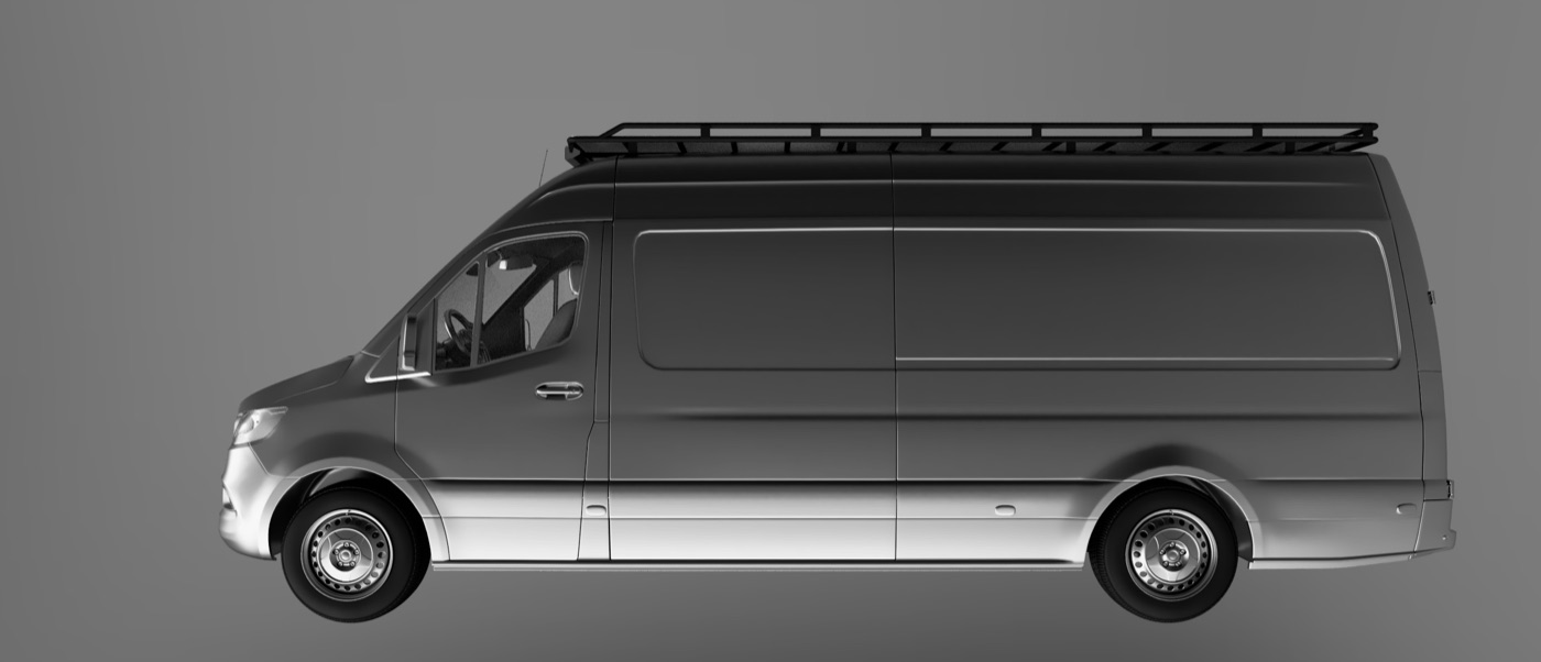 Side profile render of Ender 1.0 Sprinter van
