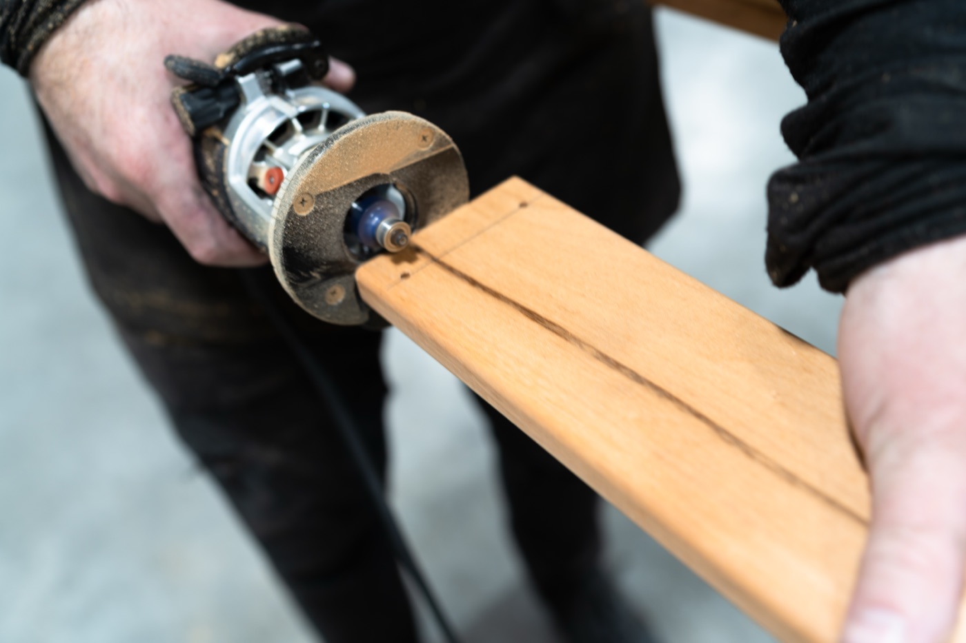 Tigerwood slat woodworking detail